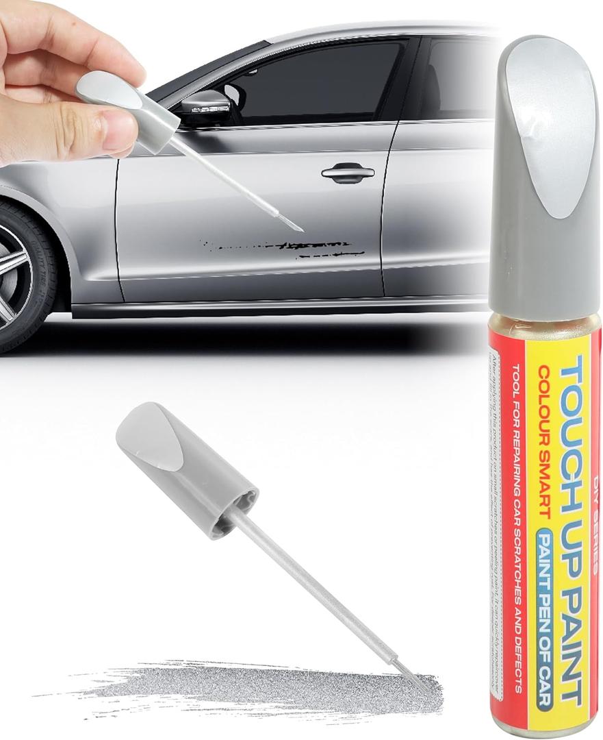 2 x ESEWALAS Car Paint Pen,Car Paint Repair,Car Repair Scratch Remover,Touch Up Paint for Cars,Car Accessories Car Scratch Repair Paint Pen,Car Touch Up Paint Pen for Car Deep Scratches (Silver)