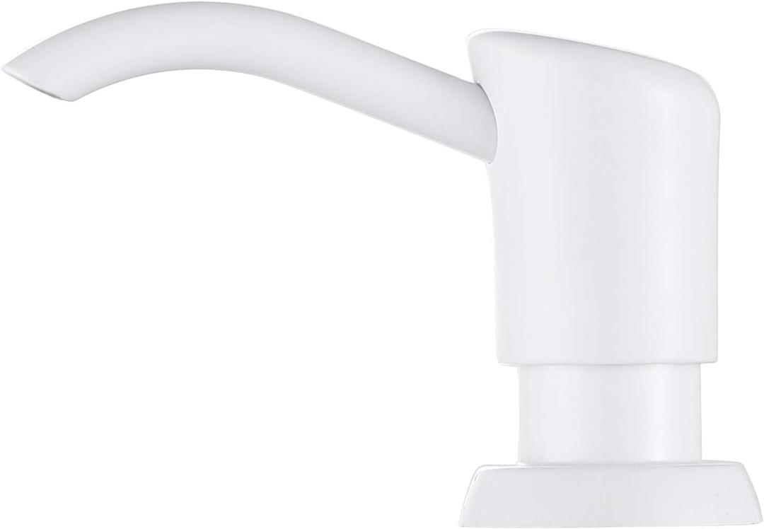 GAGALIFE Soap Dispenser for Kitchen Sink, Kitchen Sink Soap Dispenser with 17 Ounce Large Pet Soap Bottle, in Sink Soap Dispenser Refill from The Top, White
