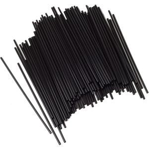 Chef Craft 5 Inch Coffee Stirrer Straws-Set of 150, Pack of 1, black