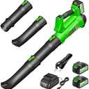Cordless Leaf Blower with Battery and Charger, 540 CFM/170 MPH Leaf Blower Cordless, 2 X 6.0Ah Electric Lawn Blower, Lightweight Battery Powered Leaf Blowers for Patio Lawn Care Outdoor Cleaning 2024