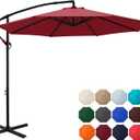 ABCCANOPY Cantilever Patio Umbrellas 9FT Burgundy