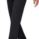 keriffe High Waist Stretchy Womens Dress Pants with Pockets Straight Leg Business Casual Work Trousers Office Slacks (Black, L)