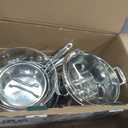 Cuisinart Chefs Classic 11-Piece Stainless Steel Pots and Pans Set, Cookware Set Compatible with Induction, Electric, Gas Cooktops, Aluminum Core for Even Heat, Cool Grip Handles, Dishwasher Safe
