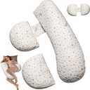 Pregnancy Pillows for Sleeping, Maternity Pillow for Pregnant Women, Support for Back, Legs, Belly, HIPS for Pregnant Women (White)