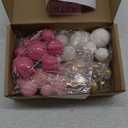 ASTARON 32 Pcs Ball Cake Topper Decorations Mini Balloons Cake Topper Sticks Foam Balls Cake Picks Cake Topper Balls Cake Decorations for Wedding Party Birthday Cake Decorating (Pink Gold)