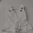 Sexy Graphic Crop Tops for Women Summer Short Sleeve Tie up Tee Shirt (Medium, Cest White)