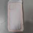 JETech Cute Case for iPhone 15 6.1-Inch, Wave Frame Curly Shape Shockproof Phone Cover for Women and Girls, Clear Hard PC Back (Pink)