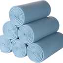 CAI TENG Fleece Throw Blankets Lightweight Warm Soft Cozy Kids Blanket PetFriendly Bulk Fleece Blanket Solid for Home, Bed, Sofa, Dorm, Office, Gifts, Outdoor Washed Blue 6 Pack 50 x 60 inch