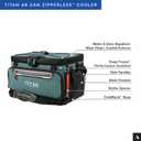 Titan by Arctic Zone Zipperless Soft Sided Cooler with HardBody Liner and SmartShelf, Insulated Bag with Shoulder Strap and Bottle Opener for Beach, Picnic, and Travel, 48 Can Capacity, Jungle Hunt