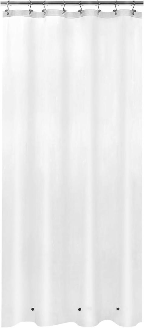 Mrs Awesome Stall Shower Curtain Liner with 3 Magnets 48 x 72 inch, PEVA 8G Thick & Heavy Duty Plastic Shower Curtain for Bathroom, Waterproof, 48x72, Frost