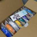 250g PLA Filament 1.75mm Bundle, SUNLU 3D Printer Filament Neatly Wound, Individually Vacuum Packed, 250g Spool, 8 Rolls, White+Red+Orange+Yellow+Green+Blue+Cyan+Purple