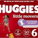 Huggies Size 6 Diapers, Little Movers Baby Diapers, Size 6 (35+ lbs), 50 Count (2 Packs of 25), 