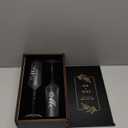 AW BRIDAL Mr and Mrs Gifts Wedding Champagne Flutes, Engagement Gifts for Couples and Newlyweds, Bride and Groom Champagne Glasses with Wood Keepsake Box,Bridal Shower Gifts for Bride to Be