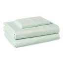 Amazon Basics 100% Organic Cotton Kids' Sheet Set with Pillowcase, Twin Size, Pale Sage Green Fox Pattern