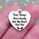8 x Angel Wing Memorial Christmas Ornaments, Remembrance Sympathy Gifts,Your Wings were Ready But My Heart were Not Ornament for Xmas Tree,in Memory of Loved one Gifts for Loss of Loved one