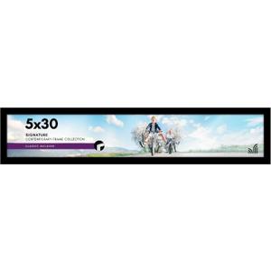 Americanflat 5x30 Picture Frame with Polished Plexiglass - Signature Collection - Gallery-Style Frames Made of Engineered Wood - Photo Frame for Wall Display - Black