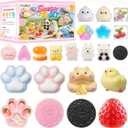 22PCS Squishy Toys, Adorable Squeeze Toys Set, Fidget Toys Kit for Kids & Adults, Squishies Ideal for Anxiety Stress Relief, Party Favors Classroom Birthday Gifts for Boys & Girls