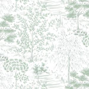 Pack of 2, Hopepak Peel and Stick Wallpaper Green and White Wallpaper for Bedroom Tree Contact Paper Self Adhesive Removable Wallpaper Green Vintage Wallpaper for Bathroom Cabinet Decorative 17.3''x78.7''
