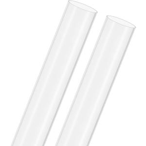 M METERXITY 2-Pack Clear Plastic Tube, 32mm[1.26"] ID x 34mm[1.34"] OD High Impact Rigid Polycarbonate Round Pipes for Water Plumbing/Lighting/Aquariums/Models, Plastic Tubing [305mm/12IN]