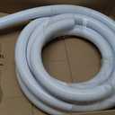 Sealproof 1.5" Dia Flexible PVC Pipe, Swimming Pool and Spa Hose Tubing, Schedule 40, Pump Filtration, Made In USA, 1-1/2-Inch, 25 FT, White
