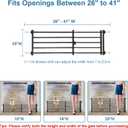 Malier Indoor Dog Gate with Door, 26-41" Extra Wide Full Metal Pet Gate Short Dog Gate for Stairs, Pressure Mount 10'' Tall Small Puppy Low Gate Easy Step Over for Doorways