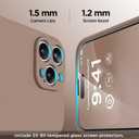 Magnetic for iPhone 14 Pro Max Case, Compatible with MagSafe, [Full Camera Protection][2 Screen Protectors], Suction Cup Phone Mount Silicone Shockproof Protective Phone Case 6.7", Light Brown