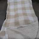 Ultra Soft Cozy 6-Layer Muslin 100% Cotton Checkered Throw Blanket Breathable Lightweight Checkboard Bed Blankets Decorative for Sofa Bed All Seasons Both Sides (Cream, Throw 50"x60")