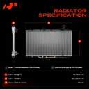 A-Premium Engine Coolant Radiator Assembly w/Transmission Oil Cooler Compatible with Toyota Camry 2008-2009, Venza 2009-2016 & Lexus ES350 2007-2012, Automatic Trans., Replace# 164000P220