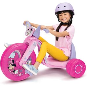 Minnie Mouse Ride-On 15" Fly Wheels Cruiser Tricycle Bike, Wide Front Wheel Designed to Provide Stability and Control, Ages 3-7, for Kids 41-44 Tall - 70 lbs. Weight Limit