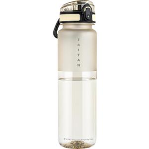 32oz Water Bottle with Chug Lid, Frosted & Clear Tritan BPA-Free, Leakproof, Wide Mouth, Portable Sports Water Bottle for Gym, Office, Travel, Outdoor (Beige)