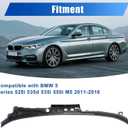FZJDSD Windshield Wiper Cowl Cover Panel 51717203124 Compatible with BMW 5 Series 528i 2011-2016, 535d 2014-2016, 535i 2011-2016, 550i 2011-2016, M5 2013-2016 Window Cover Panel Cowl Cover