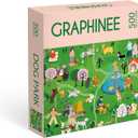 Jigsaw Puzzles for Adults 500 Pieces, Park Party of Dogs Puzzle, Challenging Funny Game with Family Friends