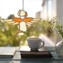 2 x Dog Memorial Gifts for Loss of Dog - Angel Dog Stained Glass Window Hanging - A Beautiful Tribute for Your Beloved Pet - Pet Memorial Gifts - Sympathy and Remembrance - Comforting Pet Loss Gifts