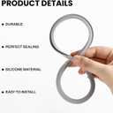 2 x MITCHENIFY Replacement Gasket Compatible with Tineco Cordless Vacuum Cleaner Dust Bin Lid, Sealing Ring Fit for S11, A11, Stick Vacuum Accessories for Tineco, 2 PCS