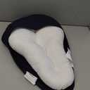 Sciatica Nerve Pain Relief Pillow Hypoallergenic Saddle Shaped Cushion with Cover (White)