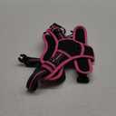 rabbitgoo Dog Harness No Pull with 2 Leash Clips, Adjustable Soft Padded, Reflective Oxford No Choke Pet Vest with Easy Control Handle for Large Dogs, Black & Hot Pink, XL