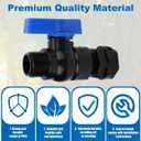 BOXOB 2pcs 3/4" GHT PVC Rain Barrel Spigot Kit, Garden Diverter Kit with Bulkhead Fitting, Hose Faucet Adapter & Thread Seal Tape, Drain Valve Connector for Water Tank, Aquarium, Pool, Garden Barrel