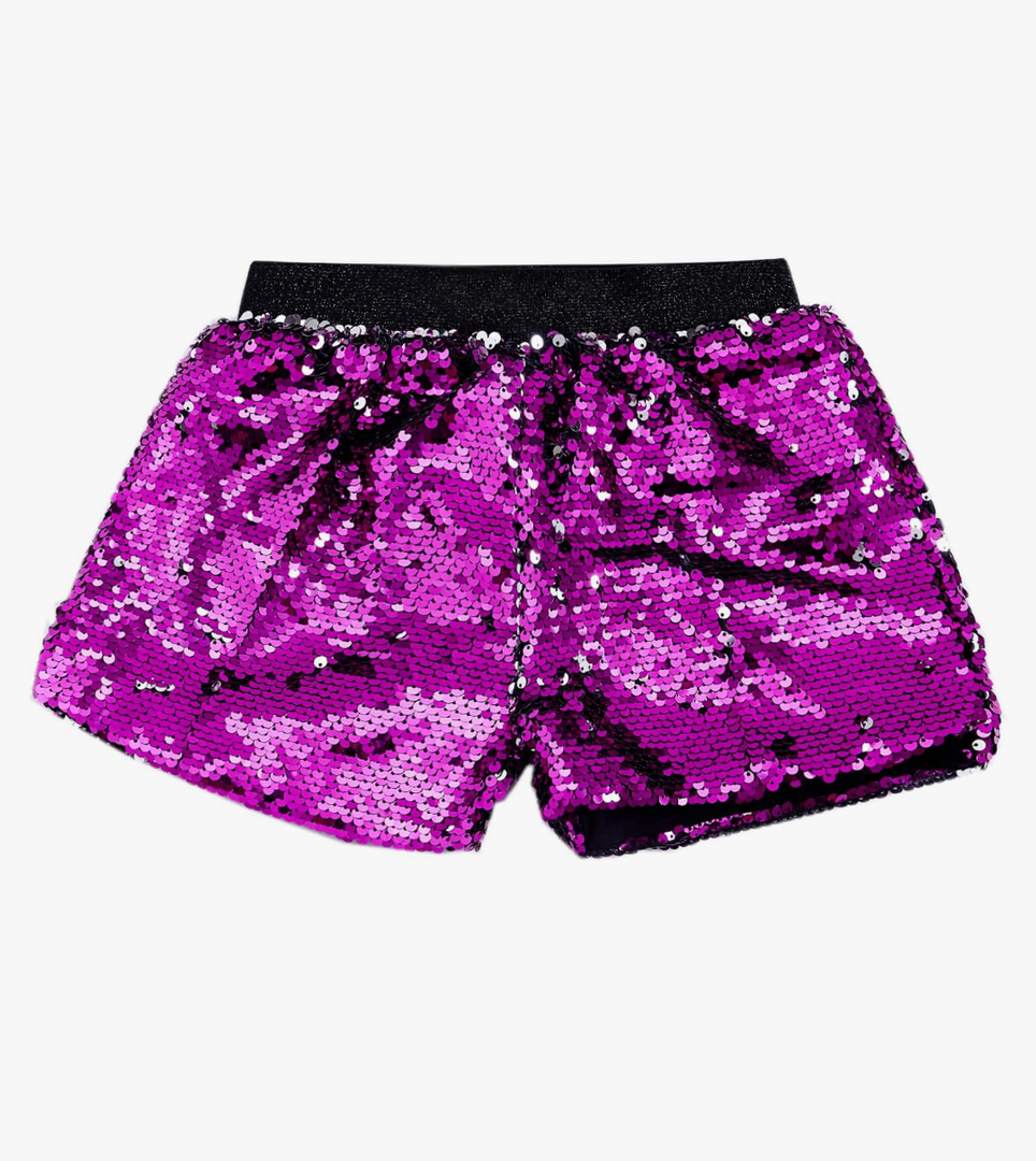 Girls Shorts Flip Sequin Sparkle Short Pants Kids Birthday Party Shorts Summer Dance Concert Halloween Clothes, Smal
