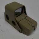 Holographic Sight 551 552 553 556 558 Red Green Dot Holo Sight Metal Scope 10 Levels Brightness Adjustment Holographic Sight (Tan)