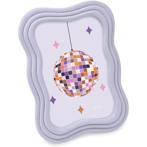 Isaac Jacobs 4x6 Light Lavender Curved Deco Frame for Tabletop and Wall Display, Decorative Art, Design, Home Dcor, Gift (4x6, Light Lavender)