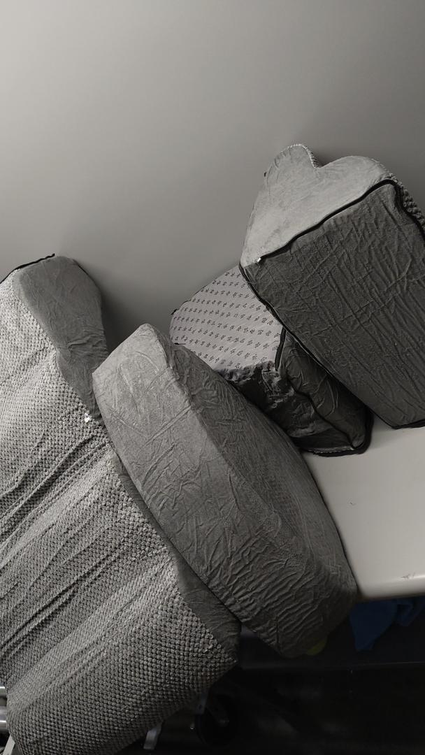 Dog Stairs/Steps for High Beds, A.FATI 6 Step Foam Pet Steps for Small Dogs/Old Pets, Non-Slip Dog Ramp for Bed, Grey, 4 Modules