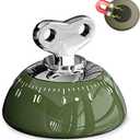 60-Minute Mechanical Timer with Loud Alarm & Strong Magnetic Back, Visual Countdown Clock for Cooking, Study, Fitness, and Classroom Use (Green)