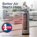 Lasko Oscillating Digital Ceramic Tower Heater for Home with Adjustable Thermostat, Timer and Remote Control, 23 Inches, 1500W, Silver, 755320