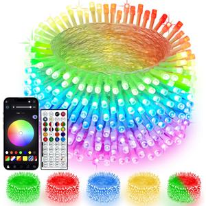Smart Color Changing Christmas Lights with Remote & App Control, 66 FT 200 LED RGB String Lights with Timer, Music Sync Multiple Modes Twinkle Christmas Tree Light Waterproof Indoor Outdoor Xmas Decor