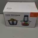 KOIOS Food Processor, 500W Electric Food Chopper with 2 Bowls (8 Cup+8 Cup) & 2 Bi-Level Blades&, Small Electric Grinder Meat Processor for Nuts, Meat, Onion, Garlic, Baby Food, Black