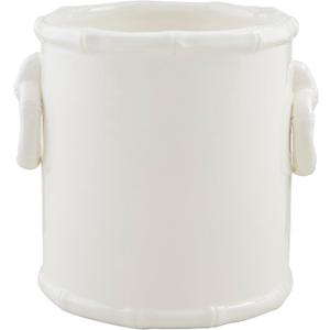 Mud Pie Bamboo Handle Utensil Holder; 6" x 5 1/2" Dia