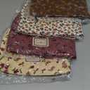 Sanwuta 4 Pcs Corduroy Cosmetic Bags Floral Makeup Bag Corduroy Cosmetic Pouch Flower Travel Toiletry Zipper Bag Large Capacity Aesthetic Purse Organizer Cute Handbags for Women, Girls Gifts, 4 Styles