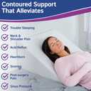 Ebung Body Positioner - Premium Memory Foam Wedge Pillow for Sleeping, Sitting, Snoring, Heartburn Relief, Pregnancy, TV, Reading, Backrest, Leg Rest, 24" x 24" x 10"