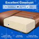 NOKINS Golf Cart Premium Seat Cushion Kit,Seat Back & Seat Bottom Cushion Assembly (Coffee Brown, Fits EZGO TXT/RXV)