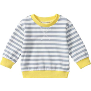 Toddler Girl Sweatshirt Long Sleeve Striped Pullover Top Fall Winter Outfits 1-5T (Green-orange)